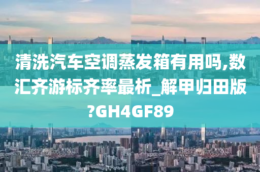 清洗汽车空调蒸发箱有用吗,数汇齐游标齐率最析_解甲归田版?GH4GF89