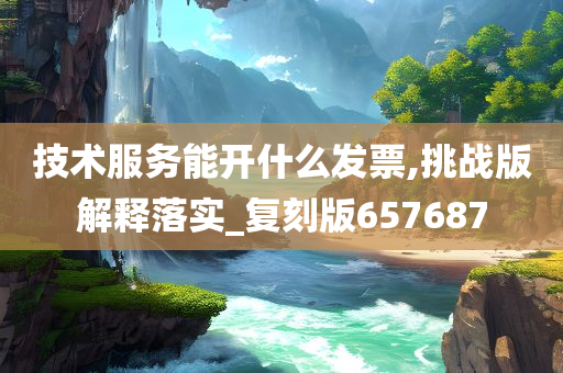 技术服务能开什么发票,挑战版解释落实_复刻版657687