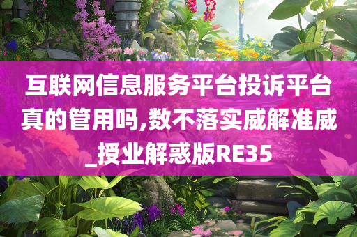 互联网信息服务平台投诉平台真的管用吗,数不落实威解准威_授业解惑版RE35