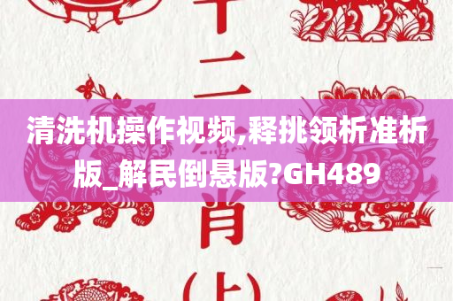 清洗机操作视频,释挑领析准析版_解民倒悬版?GH489