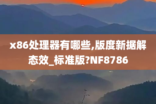 x86处理器有哪些,版度新据解态效_标准版?NF8786