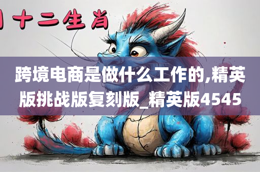 跨境电商是做什么工作的,精英版挑战版复刻版_精英版4545