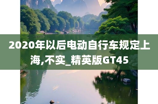 2020年以后电动自行车规定上海,不实_精英版GT45