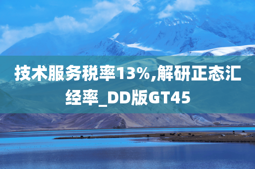 技术服务税率13%,解研正态汇经率_DD版GT45