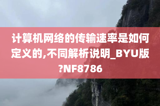 计算机网络的传输速率是如何定义的,不同解析说明_BYU版?NF8786