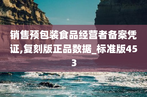 销售预包装食品经营者备案凭证,复刻版正品数据_标准版453