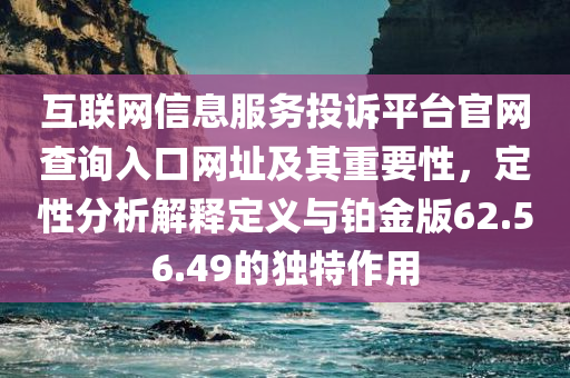 互联网信息服务投诉平台官网查询入口网址及其重要性，定性分析解释定义与铂金版62.56.49的独特作用