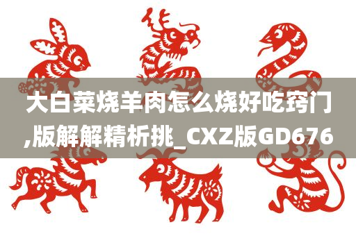 大白菜烧羊肉怎么烧好吃窍门,版解解精析挑_CXZ版GD676