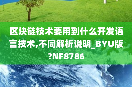 区块链技术要用到什么开发语言技术,不同解析说明_BYU版?NF8786