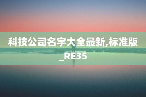 科技公司名字大全最新,标准版_RE35