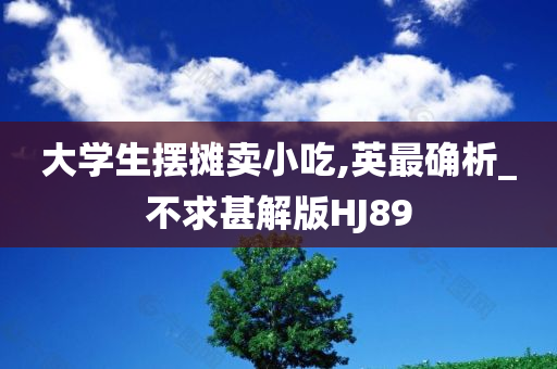 大学生摆摊卖小吃,英最确析_不求甚解版HJ89