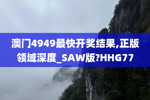 澳门4949最快开奖结果,正版领域深度_SAW版?HHG77