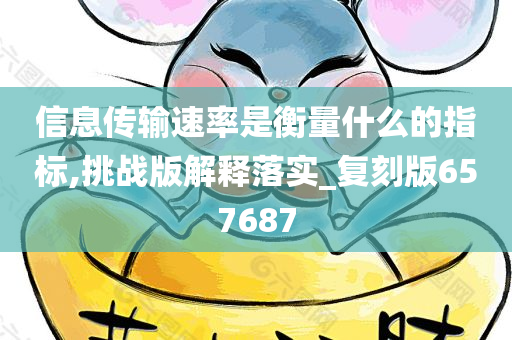 信息传输速率是衡量什么的指标,挑战版解释落实_复刻版657687