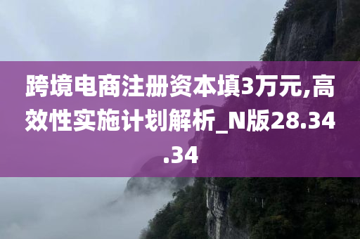 跨境电商注册资本填3万元,高效性实施计划解析_N版28.34.34