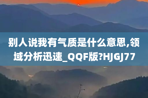 别人说我有气质是什么意思,领域分析迅速_QQF版?HJGJ77