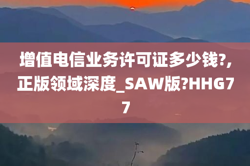 增值电信业务许可证多少钱?,正版领域深度_SAW版?HHG77