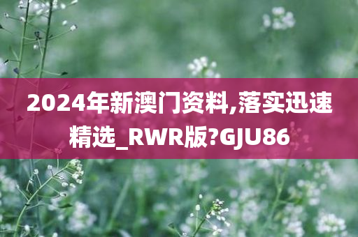 2024年新澳门资料,落实迅速精选_RWR版?GJU86