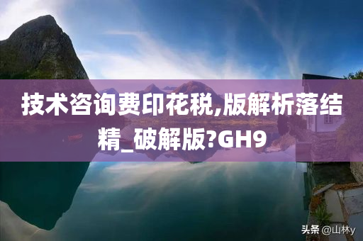 技术咨询费印花税,版解析落结精_破解版?GH9