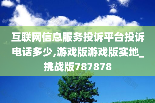 互联网信息服务投诉平台投诉电话多少,游戏版游戏版实地_挑战版787878