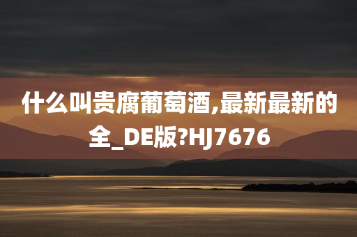 什么叫贵腐葡萄酒,最新最新的全_DE版?HJ7676