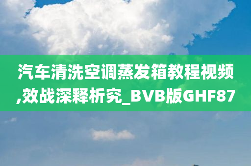 汽车清洗空调蒸发箱教程视频,效战深释析究_BVB版GHF87