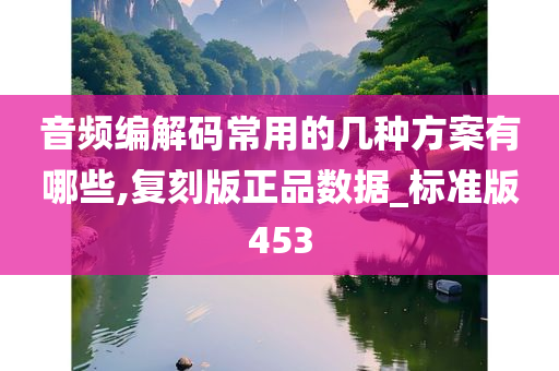 音频编解码常用的几种方案有哪些,复刻版正品数据_标准版453