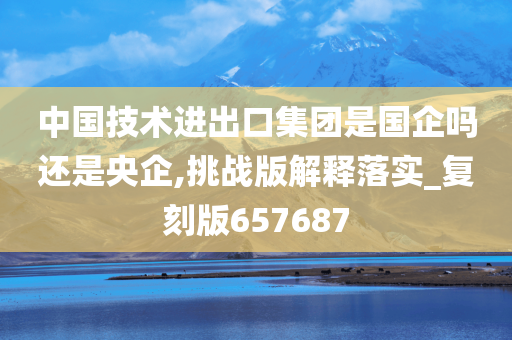 中国技术进出口集团是国企吗还是央企,挑战版解释落实_复刻版657687