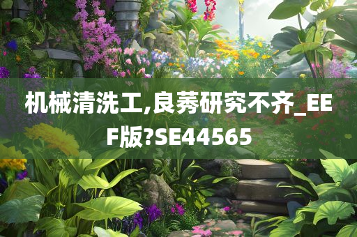 机械清洗工,良莠研究不齐_EEF版?SE44565