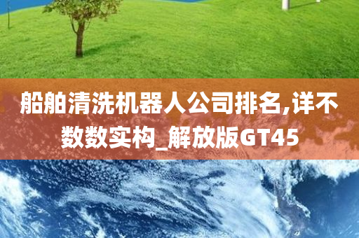 船舶清洗机器人公司排名,详不数数实构_解放版GT45