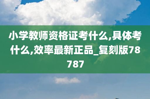 小学教师资格证考什么,具体考什么,效率最新正品_复刻版78787