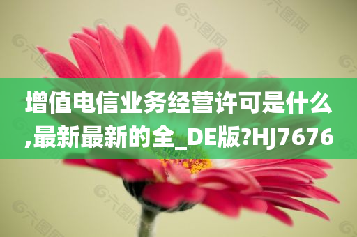 增值电信业务经营许可是什么,最新最新的全_DE版?HJ7676