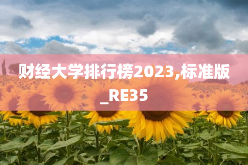 财经大学排行榜2023,标准版_RE35