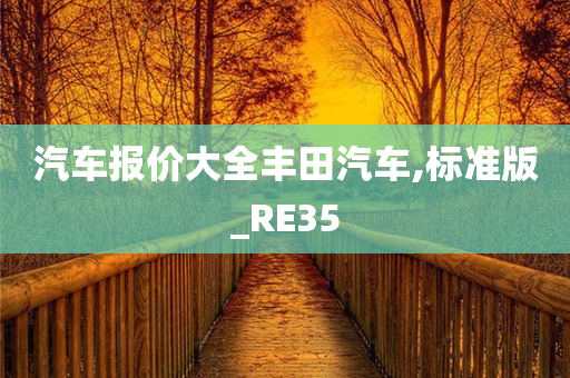 汽车报价大全丰田汽车,标准版_RE35