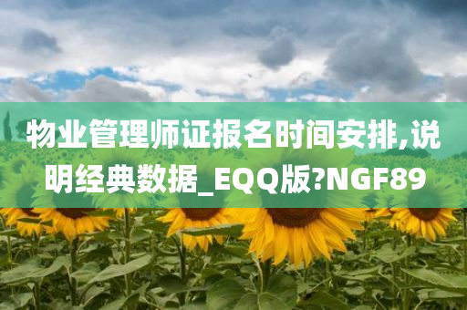 物业管理师证报名时间安排,说明经典数据_EQQ版?NGF89