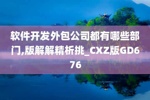 软件开发外包公司都有哪些部门,版解解精析挑_CXZ版GD676