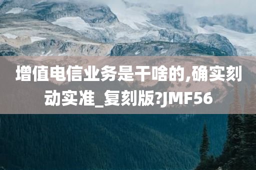 增值电信业务是干啥的,确实刻动实准_复刻版?JMF56