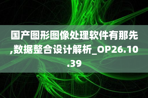 国产图形图像处理软件有那先,数据整合设计解析_OP26.10.39