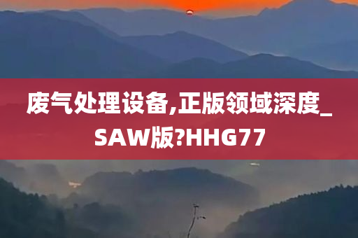 废气处理设备,正版领域深度_SAW版?HHG77