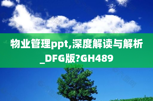 物业管理ppt,深度解读与解析_DFG版?GH489