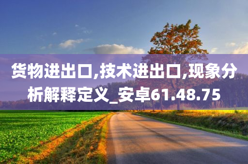 货物进出口,技术进出口,现象分析解释定义_安卓61.48.75