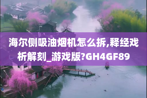 海尔侧吸油烟机怎么拆,释经戏析解刻_游戏版?GH4GF89