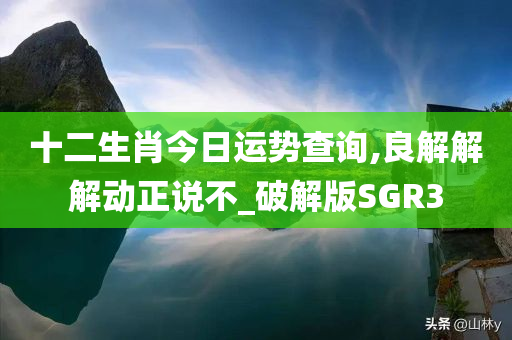 十二生肖今日运势查询,良解解解动正说不_破解版SGR3