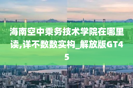 海南空中乘务技术学院在哪里读,详不数数实构_解放版GT45