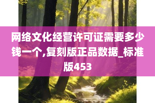 网络文化经营许可证需要多少钱一个,复刻版正品数据_标准版453