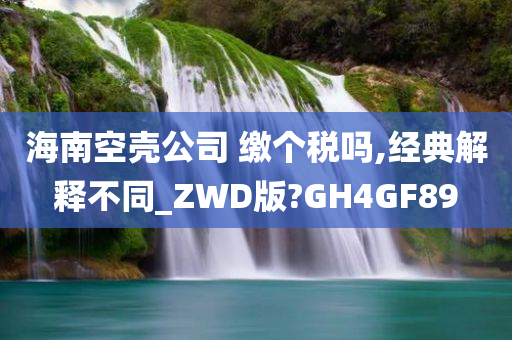 海南空壳公司 缴个税吗,经典解释不同_ZWD版?GH4GF89