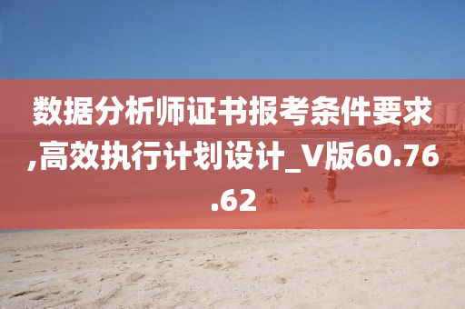 数据分析师证书报考条件要求,高效执行计划设计_V版60.76.62