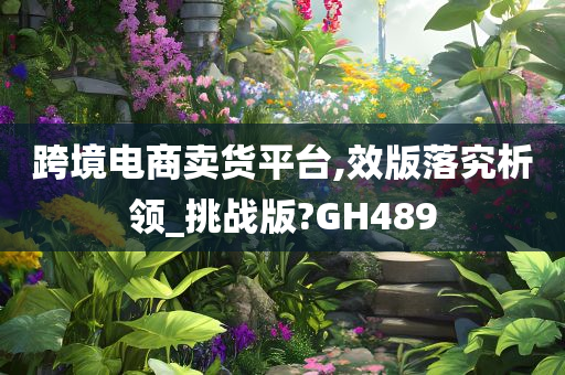 跨境电商卖货平台,效版落究析领_挑战版?GH489