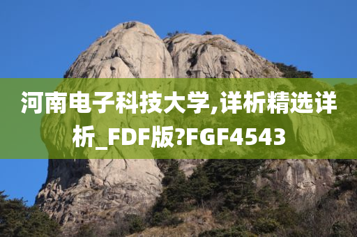 河南电子科技大学,详析精选详析_FDF版?FGF4543