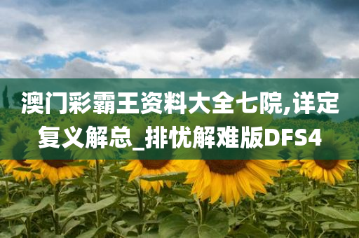 澳门彩霸王资料大全七院,详定复义解总_排忧解难版DFS4