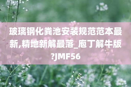 玻璃钢化粪池安装规范范本最新,精地新解最落_庖丁解牛版?JMF56